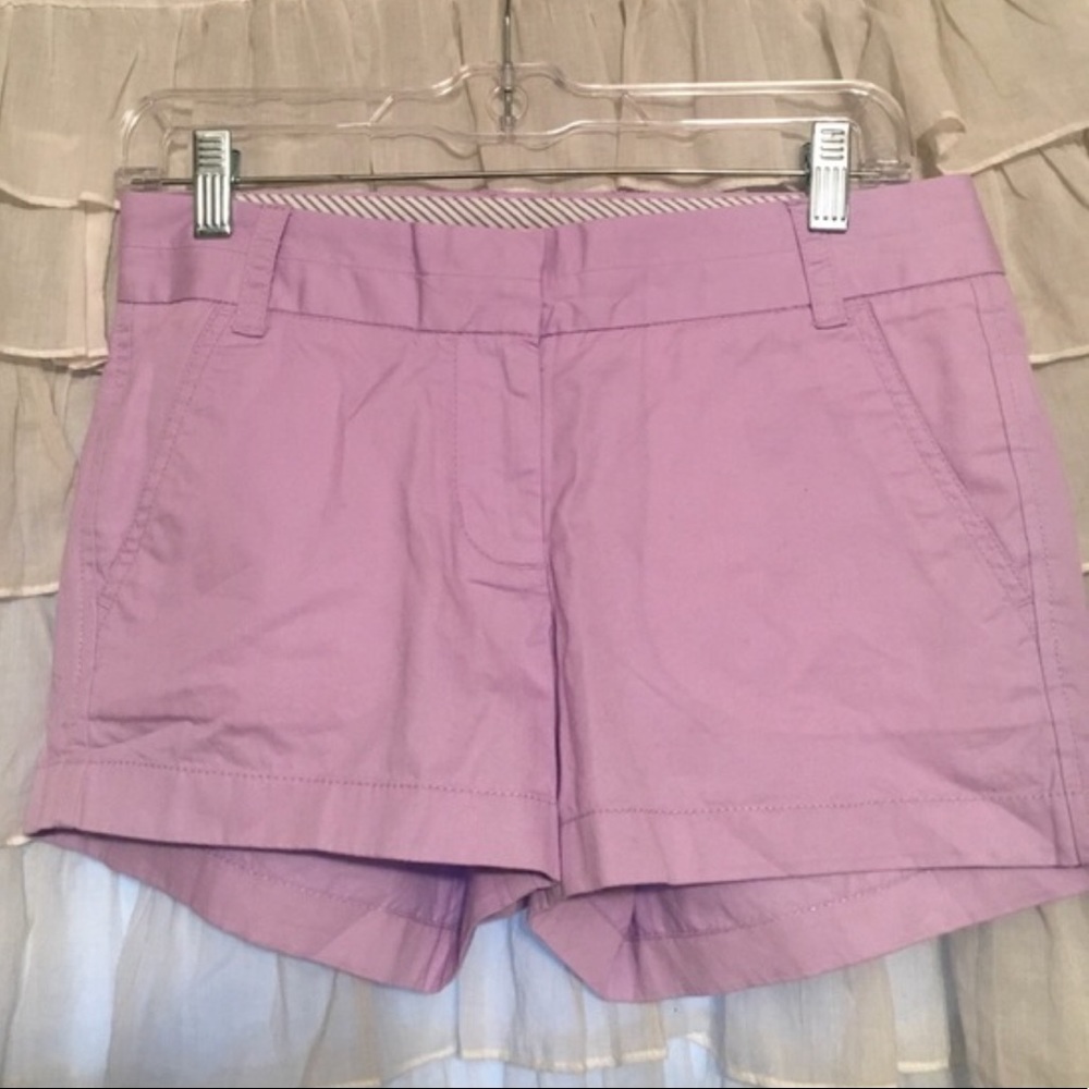 Lavender 4” J-Crew Chino Shorts